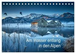 Am Wasser entlang in den Alpen (Tischkalender 2024 DIN A5 quer), CALVENDO Monatskalender