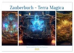 Zauberbuch - Terra Magica (Wandkalender 2024 DIN A2 quer), CALVENDO Monatskalender