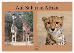 Auf Safari in Afrika (Wandkalender 2024 DIN A2 quer), CALVENDO Monatskalender