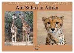 Auf Safari in Afrika (Wandkalender 2024 DIN A4 quer), CALVENDO Monatskalender