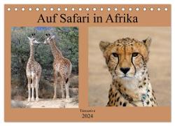 Auf Safari in Afrika (Tischkalender 2024 DIN A5 quer), CALVENDO Monatskalender