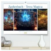 Zauberbuch - Terra Magica (hochwertiger Premium Wandkalender 2024 DIN A2 quer), Kunstdruck in Hochglanz