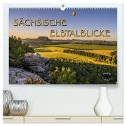 Sächsische Elbtalblicke (hochwertiger Premium Wandkalender 2024 DIN A2 quer), Kunstdruck in Hochglanz