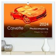 Corvette Photocomposing (hochwertiger Premium Wandkalender 2024 DIN A2 quer), Kunstdruck in Hochglanz