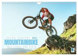 Mountainbike - Über Stock und Stein: Edition Funsport (Wandkalender 2024 DIN A4 quer), CALVENDO Monatskalender