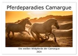 Pferdeparadies Camargue (Wandkalender 2024 DIN A2 quer), CALVENDO Monatskalender