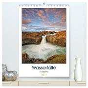 Wasserfälle auf Island (hochwertiger Premium Wandkalender 2024 DIN A2 hoch), Kunstdruck in Hochglanz