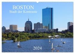 Boston - Stadt der Kontraste (Wandkalender 2024 DIN A2 quer), CALVENDO Monatskalender