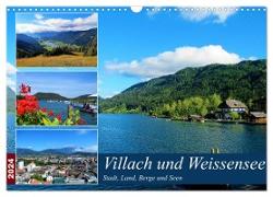 Villach und Weissensee - Stadt, Land, Berge und Seen (Wandkalender 2024 DIN A3 quer), CALVENDO Monatskalender