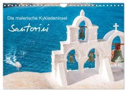 Santorini - Die malerische Kykladeninsel (Wandkalender 2024 DIN A4 quer), CALVENDO Monatskalender