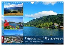 Villach und Weissensee - Stadt, Land, Berge und Seen (Wandkalender 2024 DIN A4 quer), CALVENDO Monatskalender