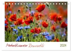 Mohnblumen Romantik (Tischkalender 2024 DIN A5 quer), CALVENDO Monatskalender