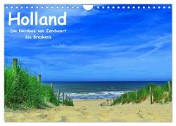 Holland - Die Nordsee von Zandvoort bis Breskens (Wandkalender 2024 DIN A4 quer), CALVENDO Monatskalender