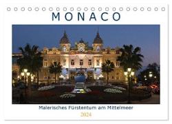 Monaco - Malerisches Fürstentum am Mittelmeer (Tischkalender 2024 DIN A5 quer), CALVENDO Monatskalender