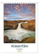Wasserfälle auf Island (Tischkalender 2024 DIN A5 hoch), CALVENDO Monatskalender