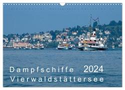Dampfschiffe Vierwaldstättersee (Wandkalender 2024 DIN A3 quer), CALVENDO Monatskalender