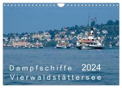 Dampfschiffe Vierwaldstättersee (Wandkalender 2024 DIN A4 quer), CALVENDO Monatskalender