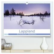 Lappland - Winterwandern Impressionen (hochwertiger Premium Wandkalender 2024 DIN A2 quer), Kunstdruck in Hochglanz
