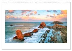 Wilde und romantische Küsten (Wandkalender 2024 DIN A2 quer), CALVENDO Monatskalender