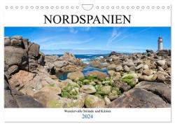 Nordspanien - Wundervolle Strände und Küsten (Wandkalender 2024 DIN A4 quer), CALVENDO Monatskalender