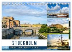 Stockholm - Maritime Ansichten (Tischkalender 2024 DIN A5 quer), CALVENDO Monatskalender