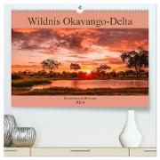 Wildnis Okavango-Delta (hochwertiger Premium Wandkalender 2024 DIN A2 quer), Kunstdruck in Hochglanz