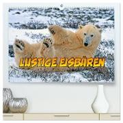 Lustige Eisbären (hochwertiger Premium Wandkalender 2024 DIN A2 quer), Kunstdruck in Hochglanz