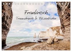 Frankreich - Traumstrände & Felsenküsten (Tischkalender 2024 DIN A5 quer), CALVENDO Monatskalender
