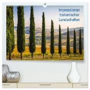 Impressionen toskanischer Landschaften (hochwertiger Premium Wandkalender 2024 DIN A2 quer), Kunstdruck in Hochglanz