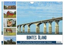 BUNTES ÖLAND (Wandkalender 2024 DIN A4 quer), CALVENDO Monatskalender