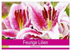 Feurige Lilien (Wandkalender 2024 DIN A2 quer), CALVENDO Monatskalender