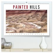 PAINTED HILLS - Oregons bunte Hügel (hochwertiger Premium Wandkalender 2024 DIN A2 quer), Kunstdruck in Hochglanz