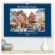 Bernkastel-Kues - Stadtrundgang in Aquarell (hochwertiger Premium Wandkalender 2024 DIN A2 quer), Kunstdruck in Hochglanz