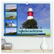 Englische Leuchttürme - Leuchtfeuer entlang Englands Küste (hochwertiger Premium Wandkalender 2024 DIN A2 quer), Kunstdruck in Hochglanz