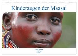 Kinderaugen der Maasai (Wandkalender 2024 DIN A2 quer), CALVENDO Monatskalender