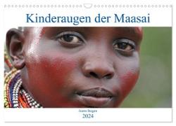 Kinderaugen der Maasai (Wandkalender 2024 DIN A3 quer), CALVENDO Monatskalender