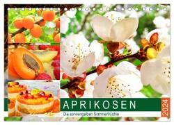 Aprikosen. Die sonnengelben Sommerfrüchte (Tischkalender 2024 DIN A5 quer), CALVENDO Monatskalender