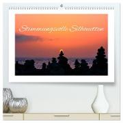 Stimmungsvolle Silhouetten (hochwertiger Premium Wandkalender 2024 DIN A2 quer), Kunstdruck in Hochglanz
