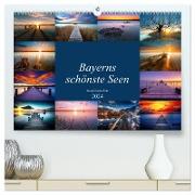 Schöne Seen in Bayern (hochwertiger Premium Wandkalender 2024 DIN A2 quer), Kunstdruck in Hochglanz