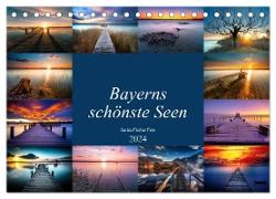 Schöne Seen in Bayern (Tischkalender 2024 DIN A5 quer), CALVENDO Monatskalender