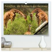 Giraffen, die Schönen der Savanne (hochwertiger Premium Wandkalender 2024 DIN A2 quer), Kunstdruck in Hochglanz