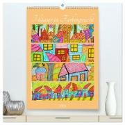 Häuser in Farbenpracht (hochwertiger Premium Wandkalender 2024 DIN A2 hoch), Kunstdruck in Hochglanz