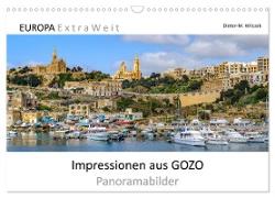 Impressionen aus GOZO - Panoramabilder (Wandkalender 2024 DIN A3 quer), CALVENDO Monatskalender