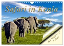Safari in Kenia (Wandkalender 2024 DIN A4 quer), CALVENDO Monatskalender