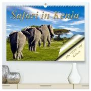 Safari in Kenia (hochwertiger Premium Wandkalender 2024 DIN A2 quer), Kunstdruck in Hochglanz
