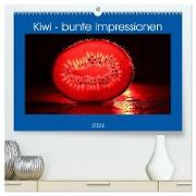 Kiwi - bunte Impressionen (hochwertiger Premium Wandkalender 2024 DIN A2 quer), Kunstdruck in Hochglanz