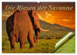 Die Riesen der Savanne (Wandkalender 2024 DIN A2 quer), CALVENDO Monatskalender