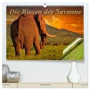 Die Riesen der Savanne (hochwertiger Premium Wandkalender 2024 DIN A2 quer), Kunstdruck in Hochglanz