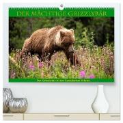 Der mächtige Gizzlybär (hochwertiger Premium Wandkalender 2024 DIN A2 quer), Kunstdruck in Hochglanz