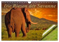 Die Riesen der Savanne (Wandkalender 2024 DIN A4 quer), CALVENDO Monatskalender